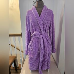 Knee length wrap robe